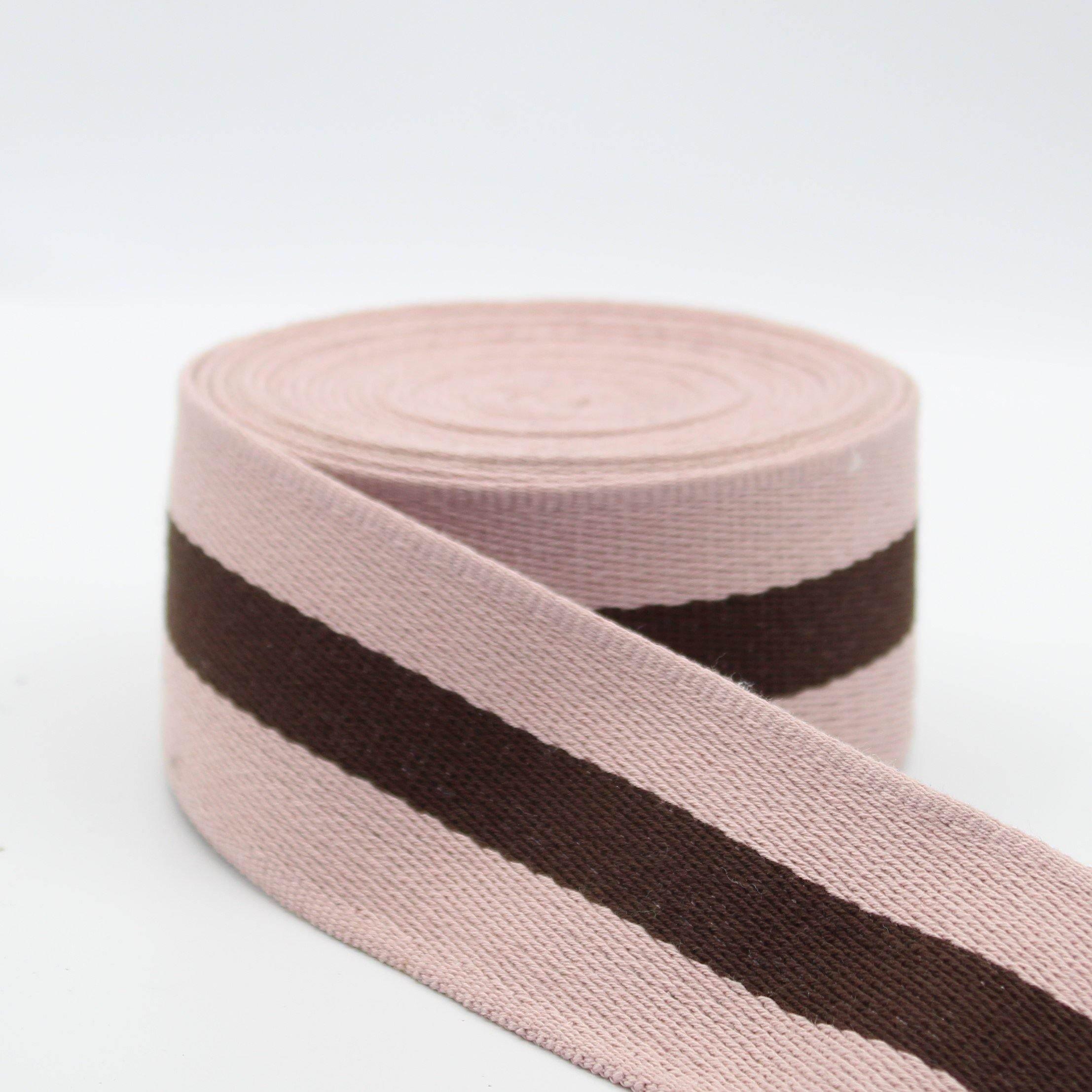 5 meters Cotton Striped Webbing 50mm #RUB1918 - ACCESSOIRES LEDUC BV