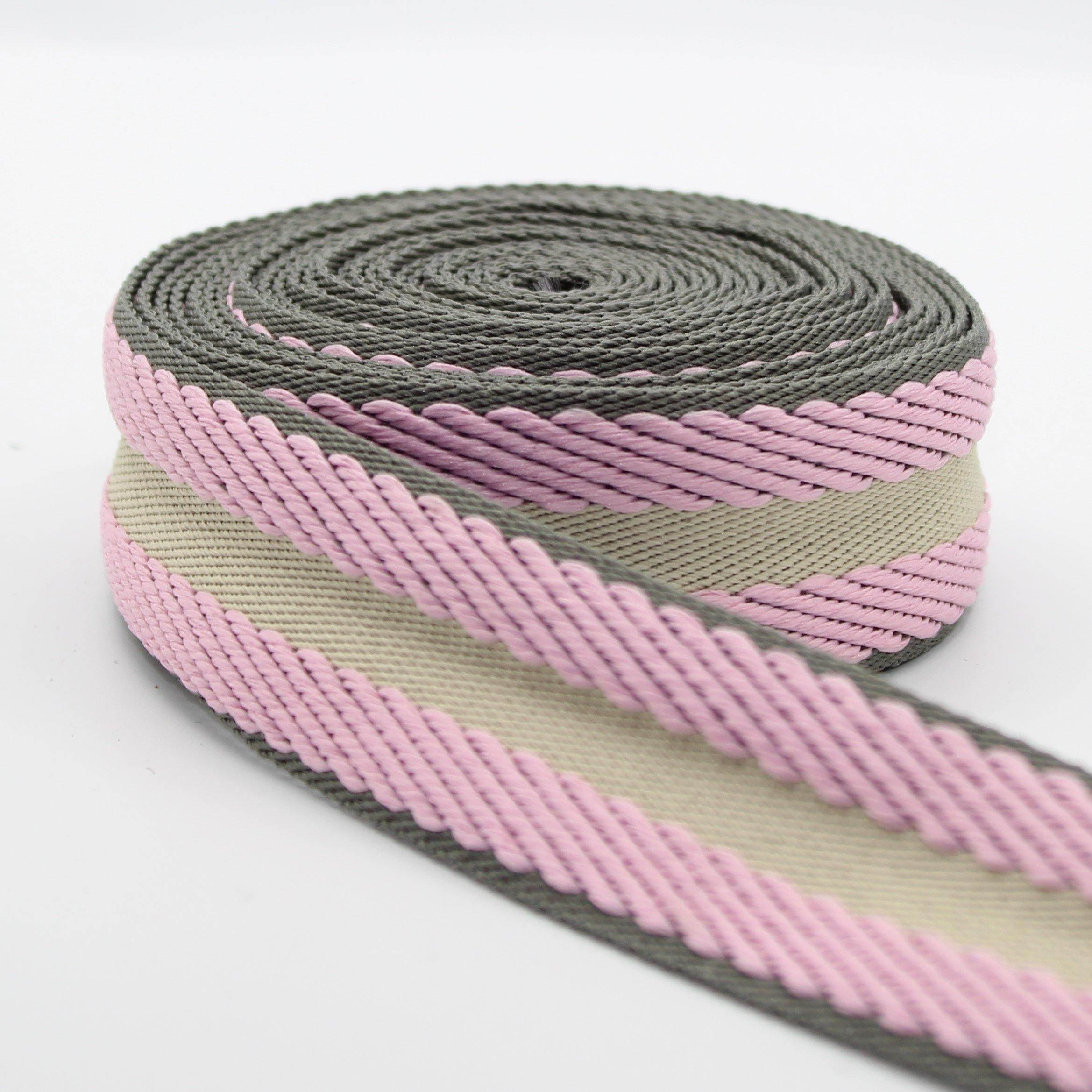 5 meters Herringbone Striped Webbing 40mm #RUB1914 - ACCESSOIRES LEDUC BV
