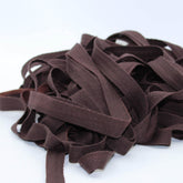 Dark Brown COTTON HERRINGBONE 15mm **10 Meters** - ACCESSOIRES LEDUC BV