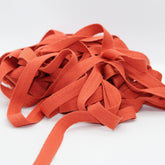 Brick Orange COTTON HERRINGBONE 15mm **10 Meters** - ACCESSOIRES LEDUC BV