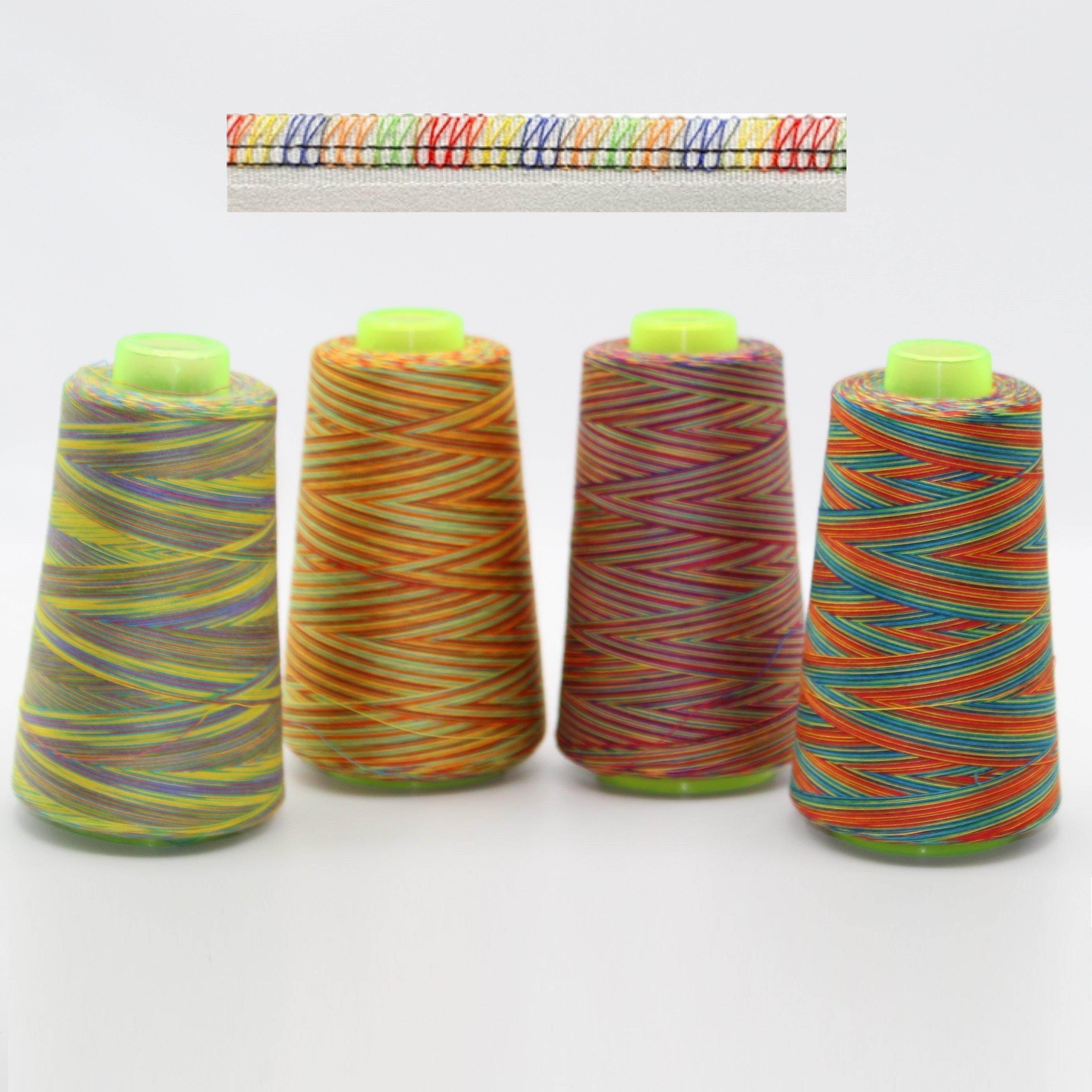 3000 yards Multicolour Overlock Yarns S40/20 - Mix Colours (2700 meters) - ACCESSOIRES LEDUC BV
