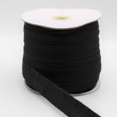 Black COTTON HERRINGBONE 20mm **50 Meters** - ACCESSOIRES LEDUC BV