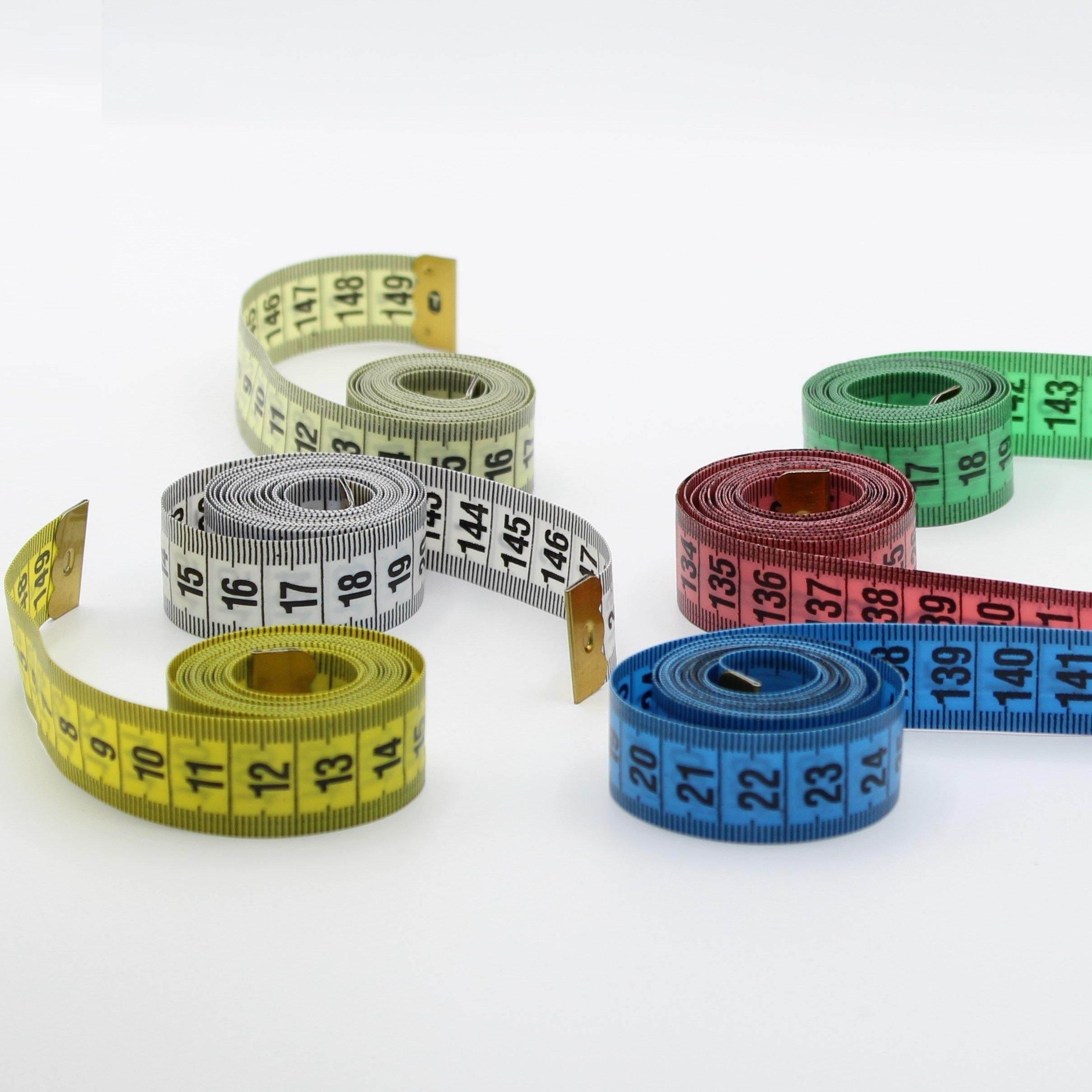 6 Colourful Measuring Tapes (1.5 meters) #HAB1x017 - ACCESSOIRES LEDUC BV