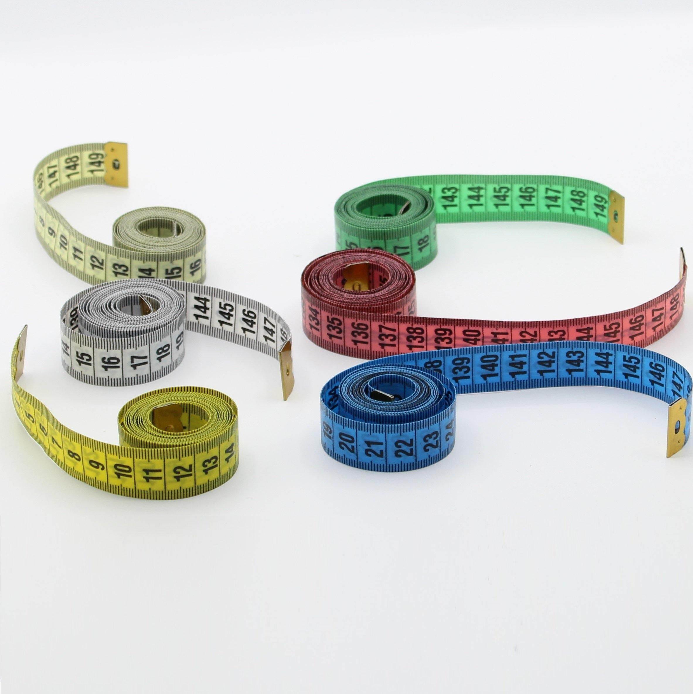 6 Colourful Measuring Tapes (1.5 meters) #HAB1x017 - ACCESSOIRES LEDUC BV