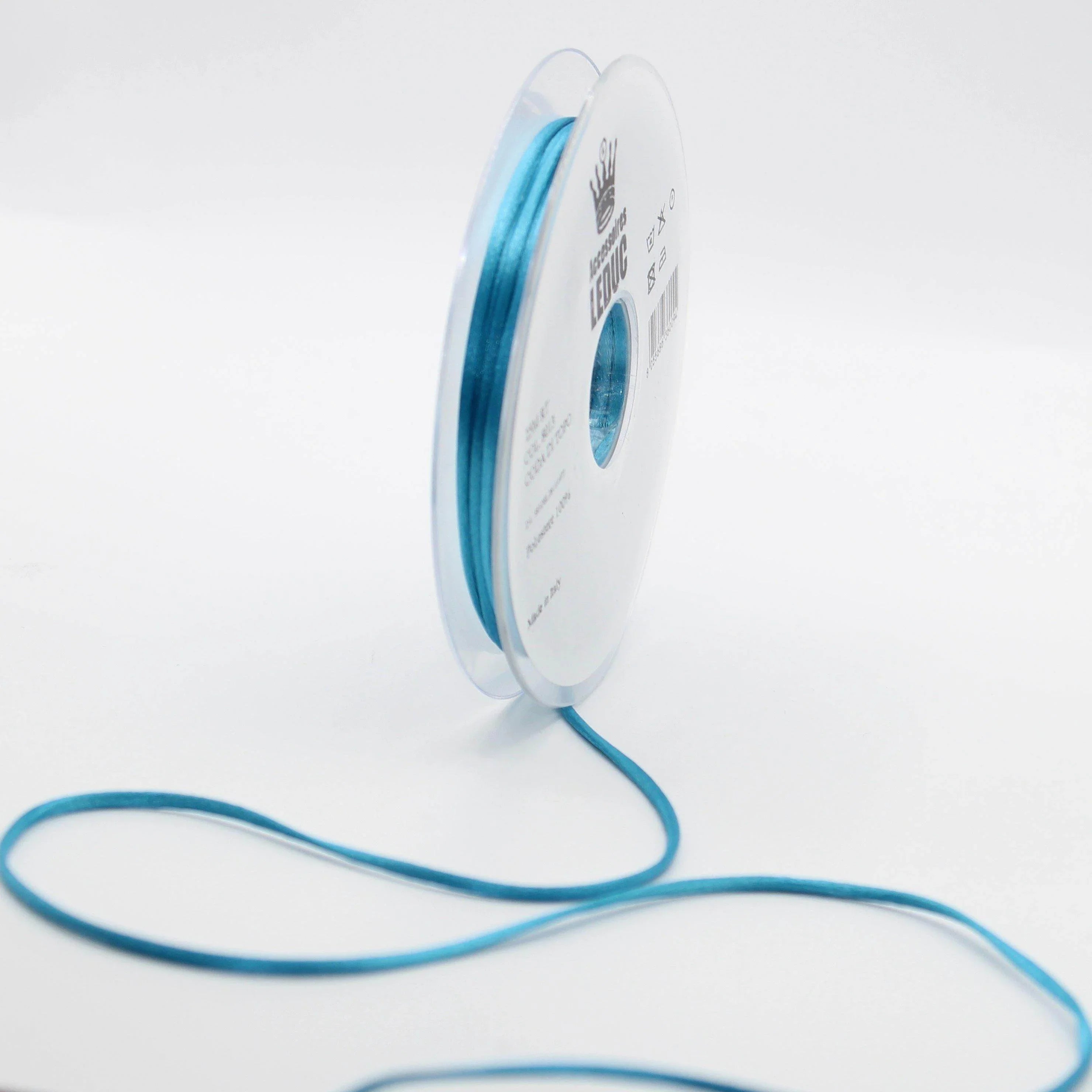 25 METERS - coloured rat tail 2MM - 100% Polyester - Made in Italy - ACCESSOIRES LEDUC BV