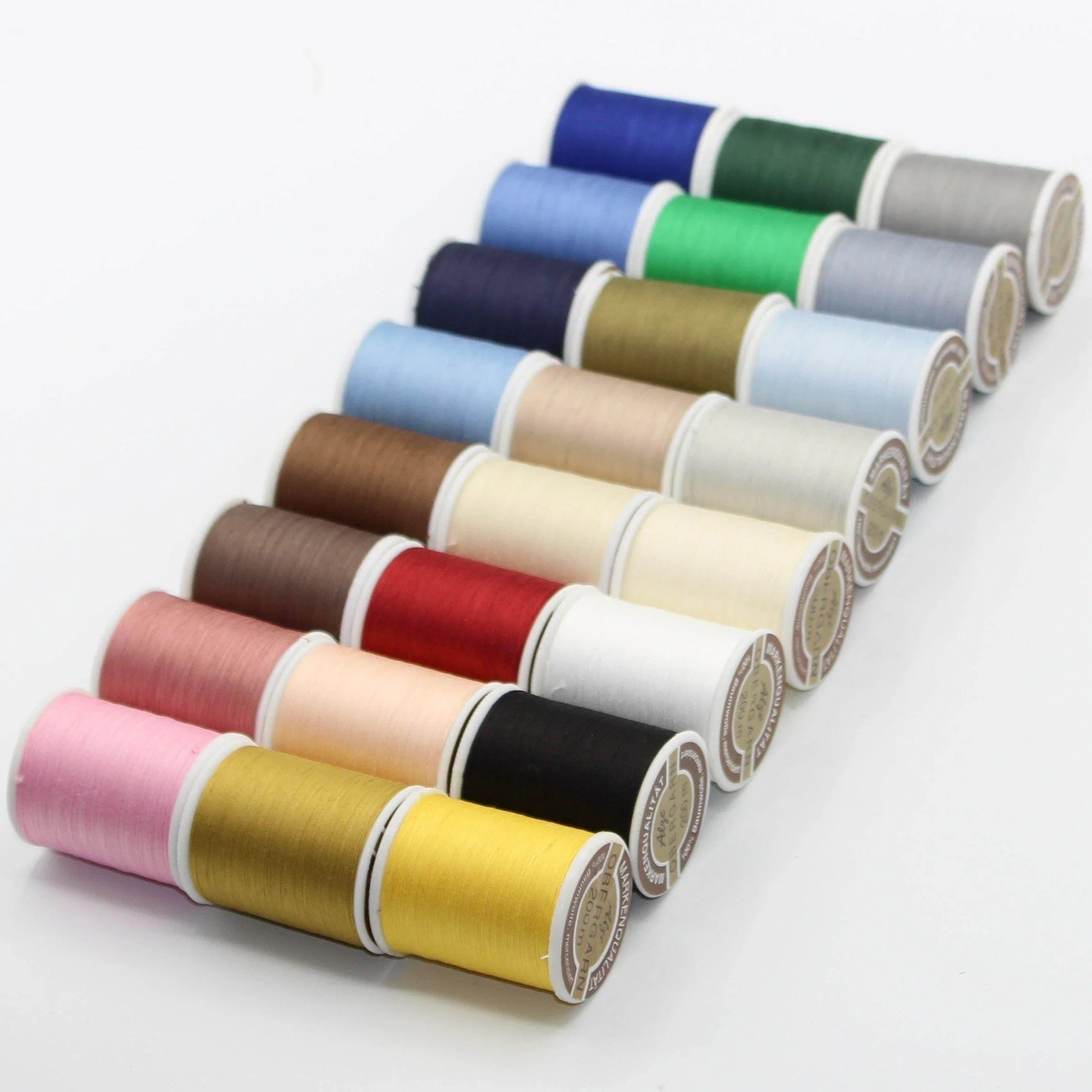 24x200 meters Mercerized Cotton Yarns 50/3 - Mix Colours (24 colours) - German Quality - ACCESSOIRES LEDUC BV
