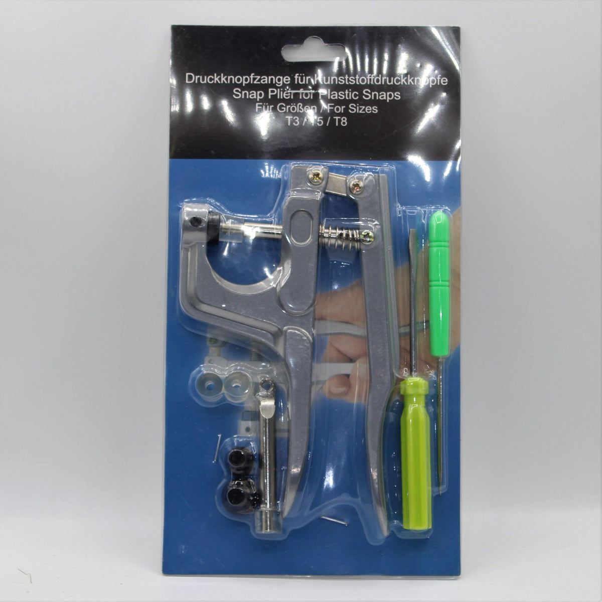 KAM Snaps T3 T5 T8 Plier Kit for Plastic Kam Snaps Button Closure