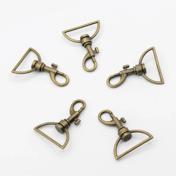 5 Lobster Clasps for Bags in Metal, For Webbings up to 40mm wide - ACCESSOIRES LEDUC BV