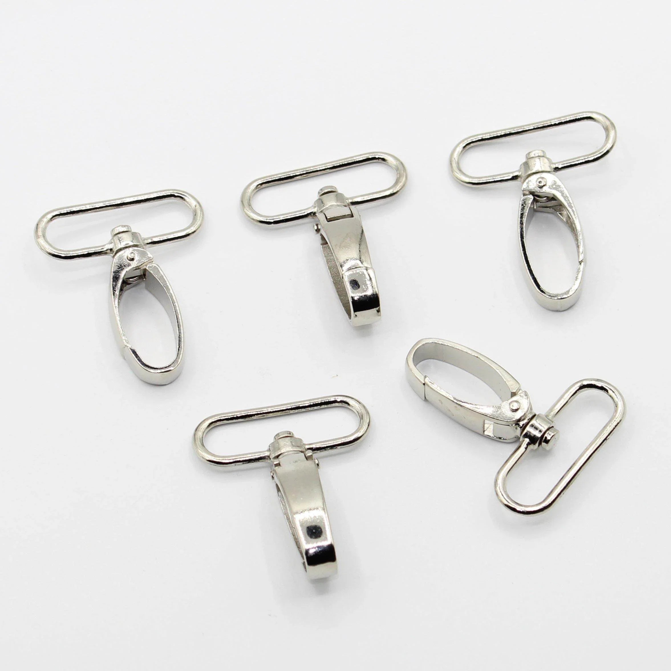 5 Lobster Clasps for Bags in Metal, For Webbings up to 40mm wide - ACCESSOIRES LEDUC BV
