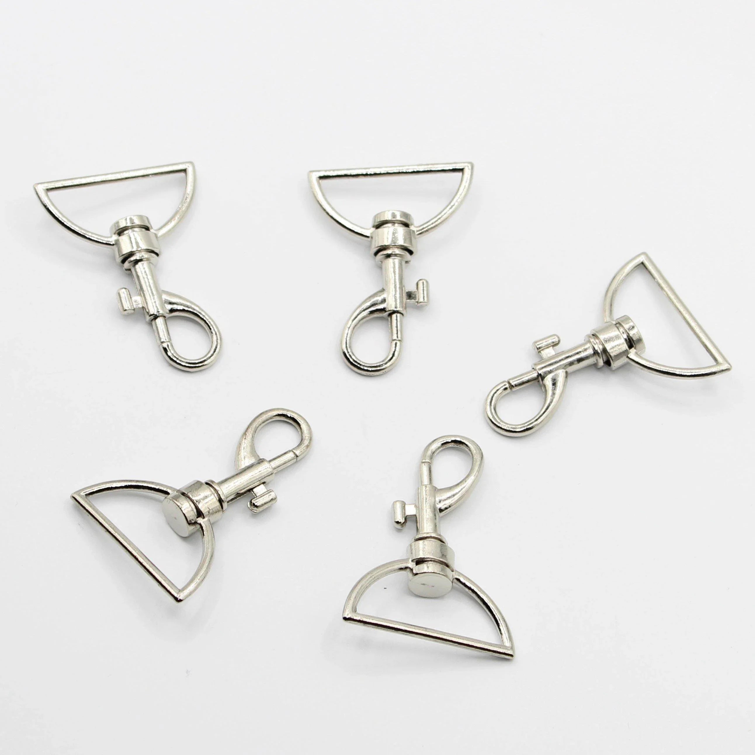 5 Lobster Clasps for Bags in Metal, For Webbings up to 40mm wide - ACCESSOIRES LEDUC BV