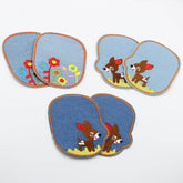 3 Pairs Children Elbow/Knee Patches - Iron-on - 100mm x 75mm #HAB1x004 - ACCESSOIRES LEDUC BV