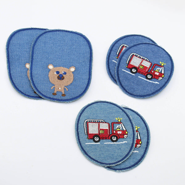 3 Pairs Children Elbow/Knee Patches - Iron-on - 100mm x 75mm #HAB1x004 - ACCESSOIRES LEDUC BV