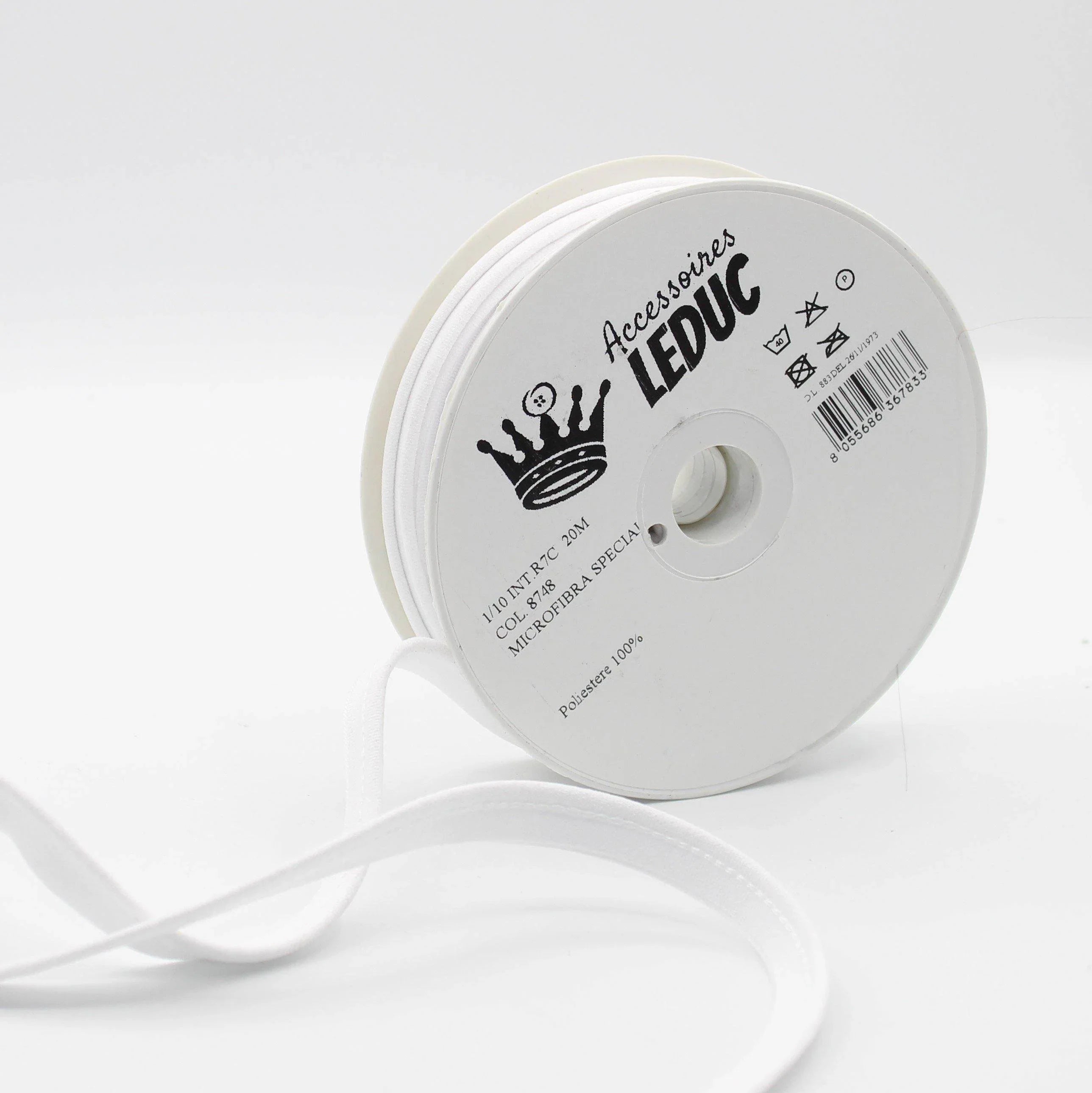 20 meters Suede Piping 10mm (8mm+2mm) - ACCESSOIRES LEDUC BV