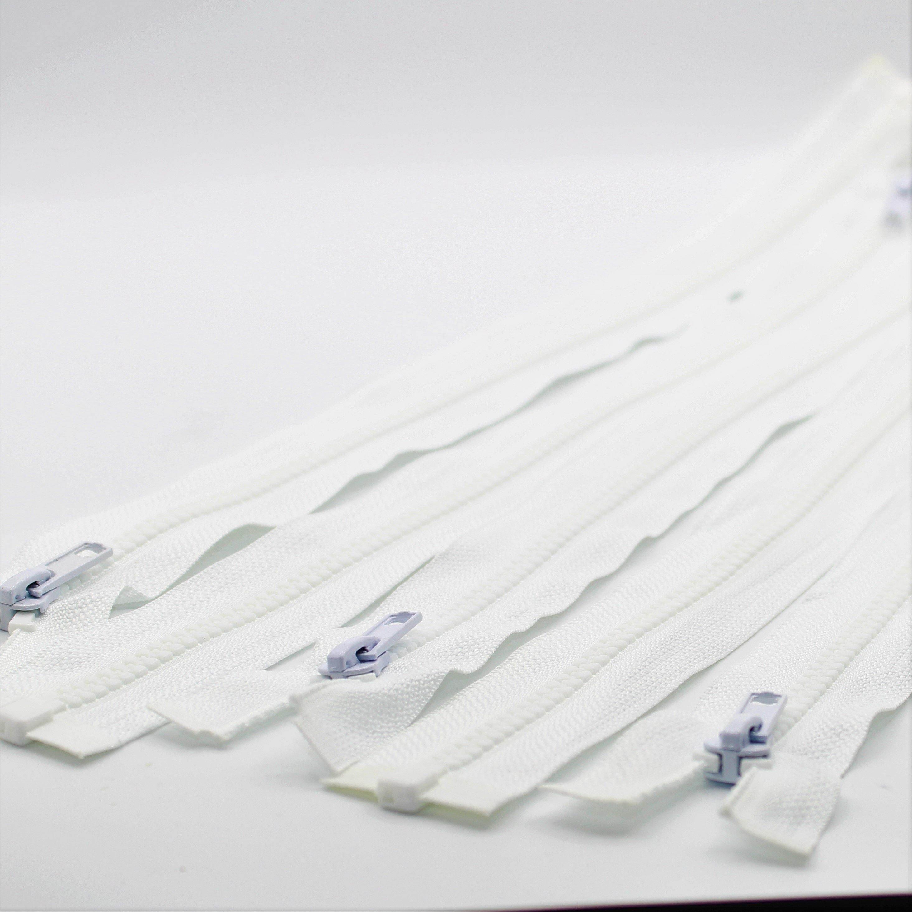 5 pieces Open-End Zippers Black or White - ACCESSOIRES LEDUC BV