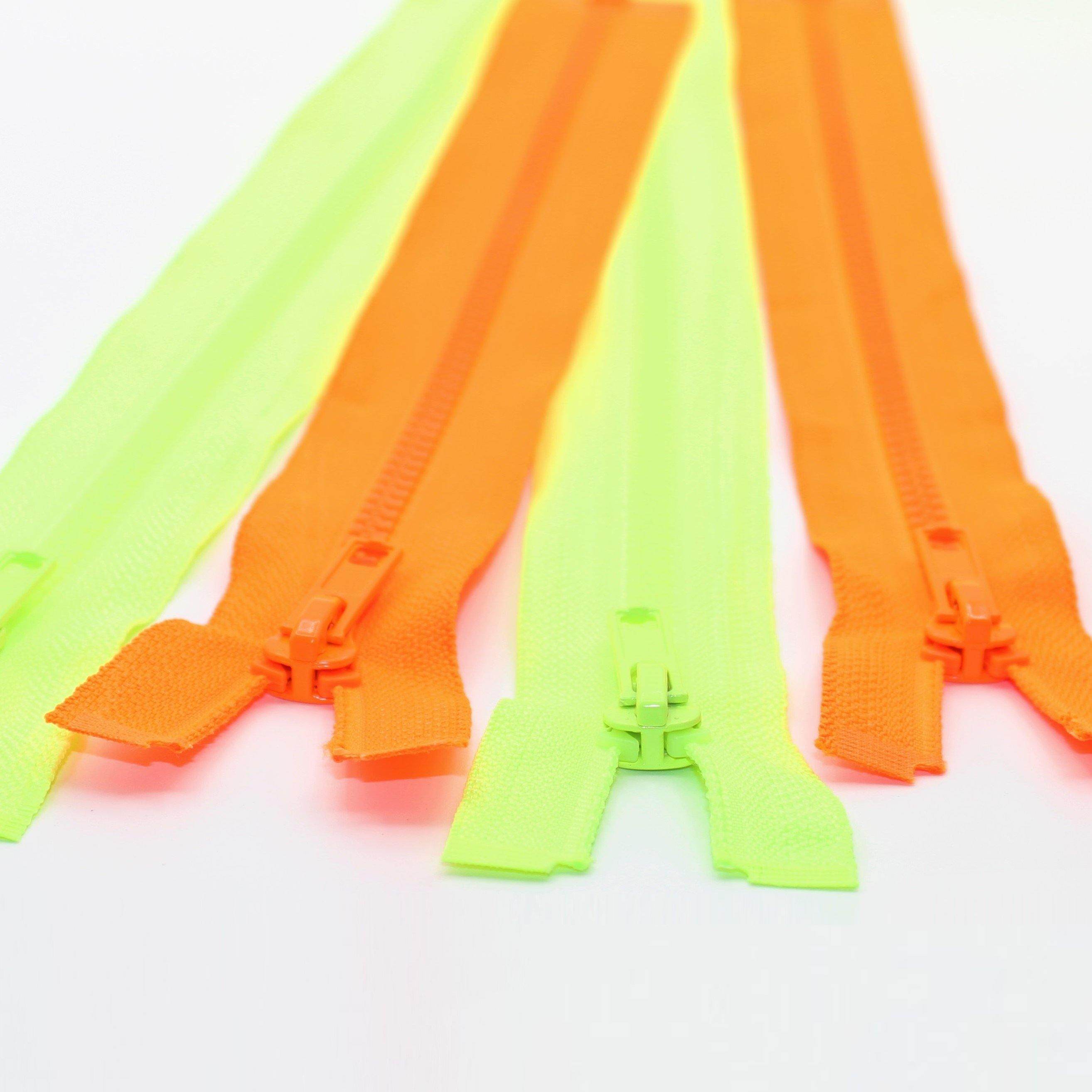 5 pieces Open-End Zippers Neon Colours - ACCESSOIRES LEDUC BV