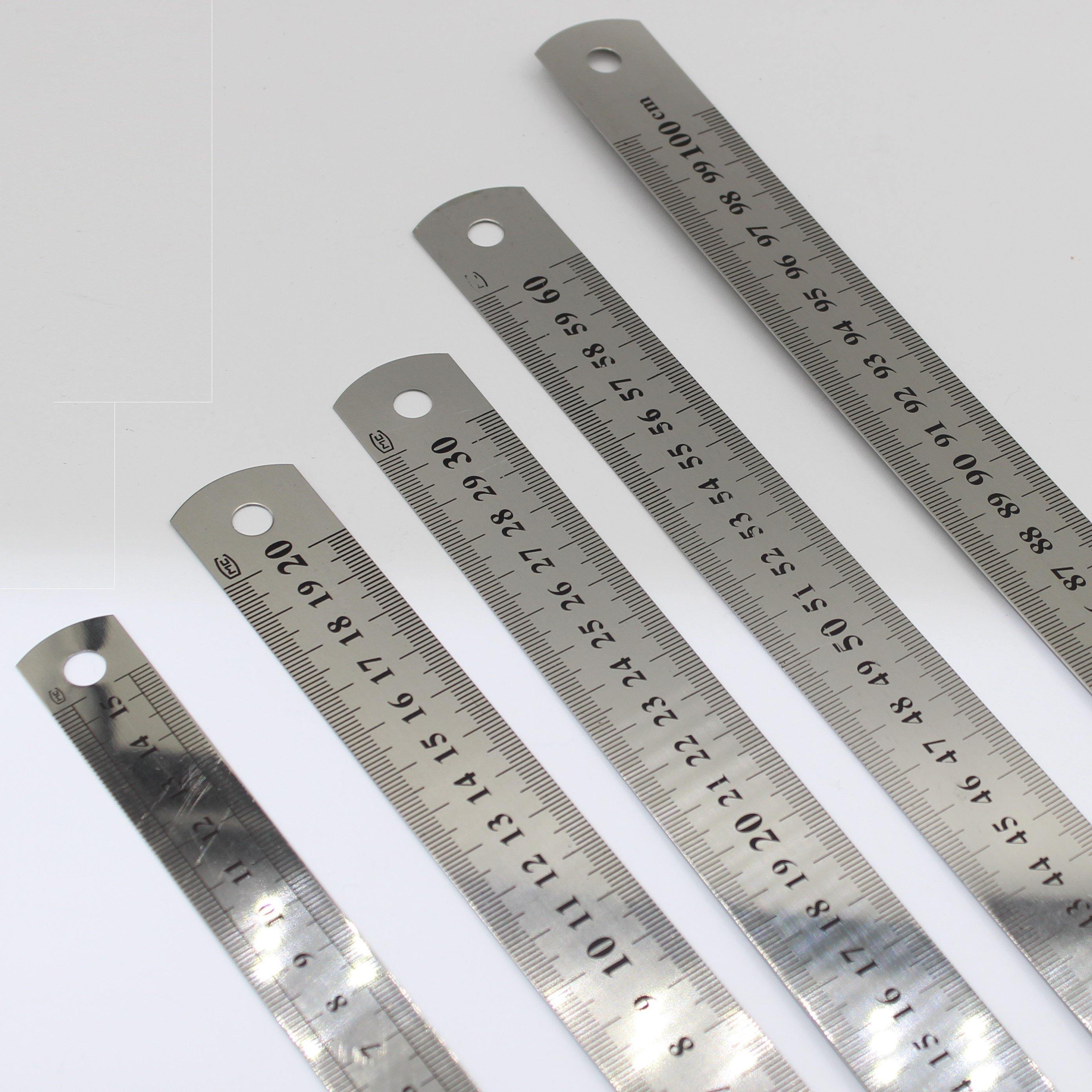 Regla de metal (disponible en 15 20 30 60 y 100 cm)  hotlatlattelattesliniaalliniallinialenmeetlaatmeetlatmetaalmetalmetalennewPMrilegaturasamsilbersilverzilver  – ACCESSOIRES LEDUC