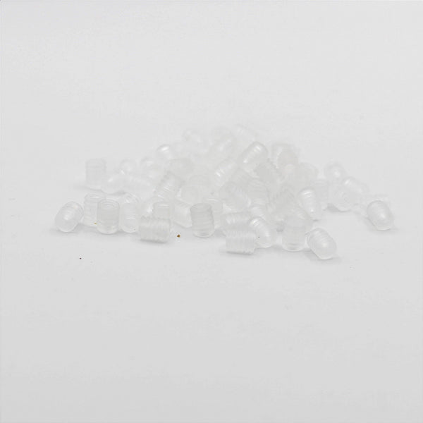 100 pieces soft plastic cord-end to adjust elastics for masks Black or White or Transparent - ACCESSOIRES LEDUC BV