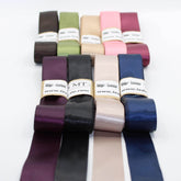 9*5 METERS (total 45 meters) Satin Tapes 25mm - Mix Colours Bundle - ACCESSOIRES LEDUC BV
