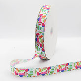 20 meters Saint Valentine's TAPE, Gros Grain tape 25mm printed with Hearts - ACCESSOIRES LEDUC BV