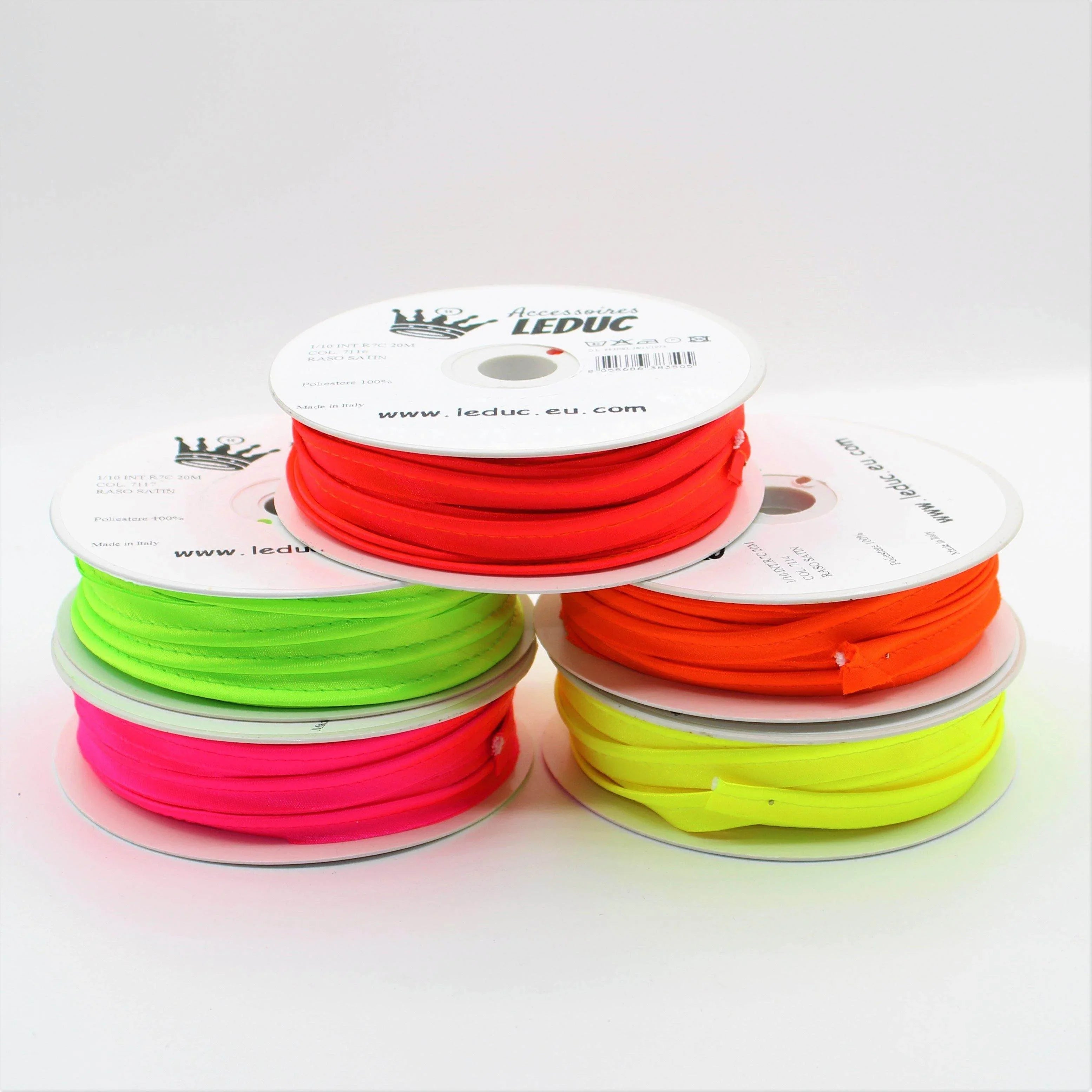 20 meters Neon Colour, Fluorescent, Piping 10mm (2+8mm) #HAB1x022 - ACCESSOIRES LEDUC BV