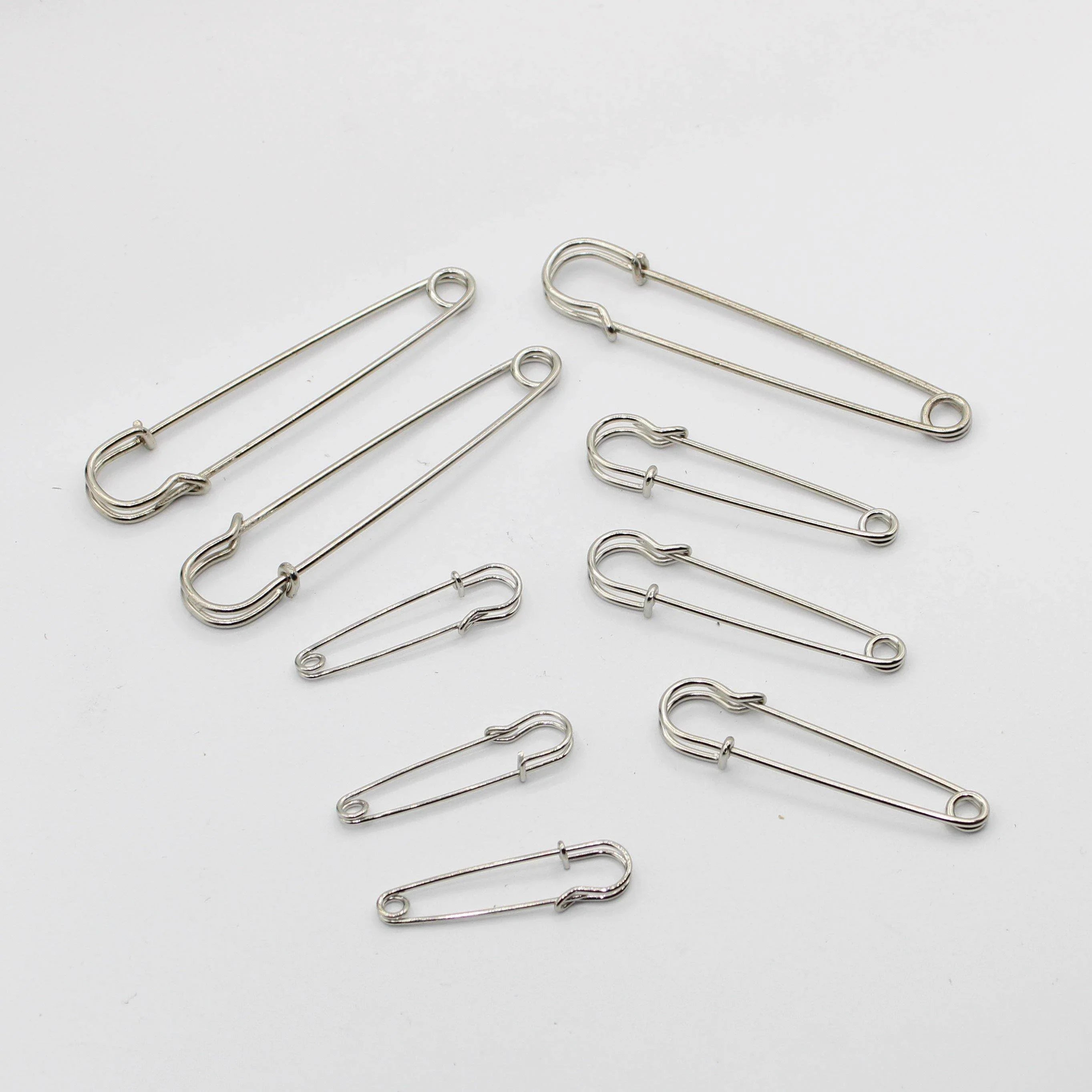 Set of 6 Deluxe Safety Pins 2x5cm + 2x7cm + 2x10cm - ACCESSOIRES LEDUC BV