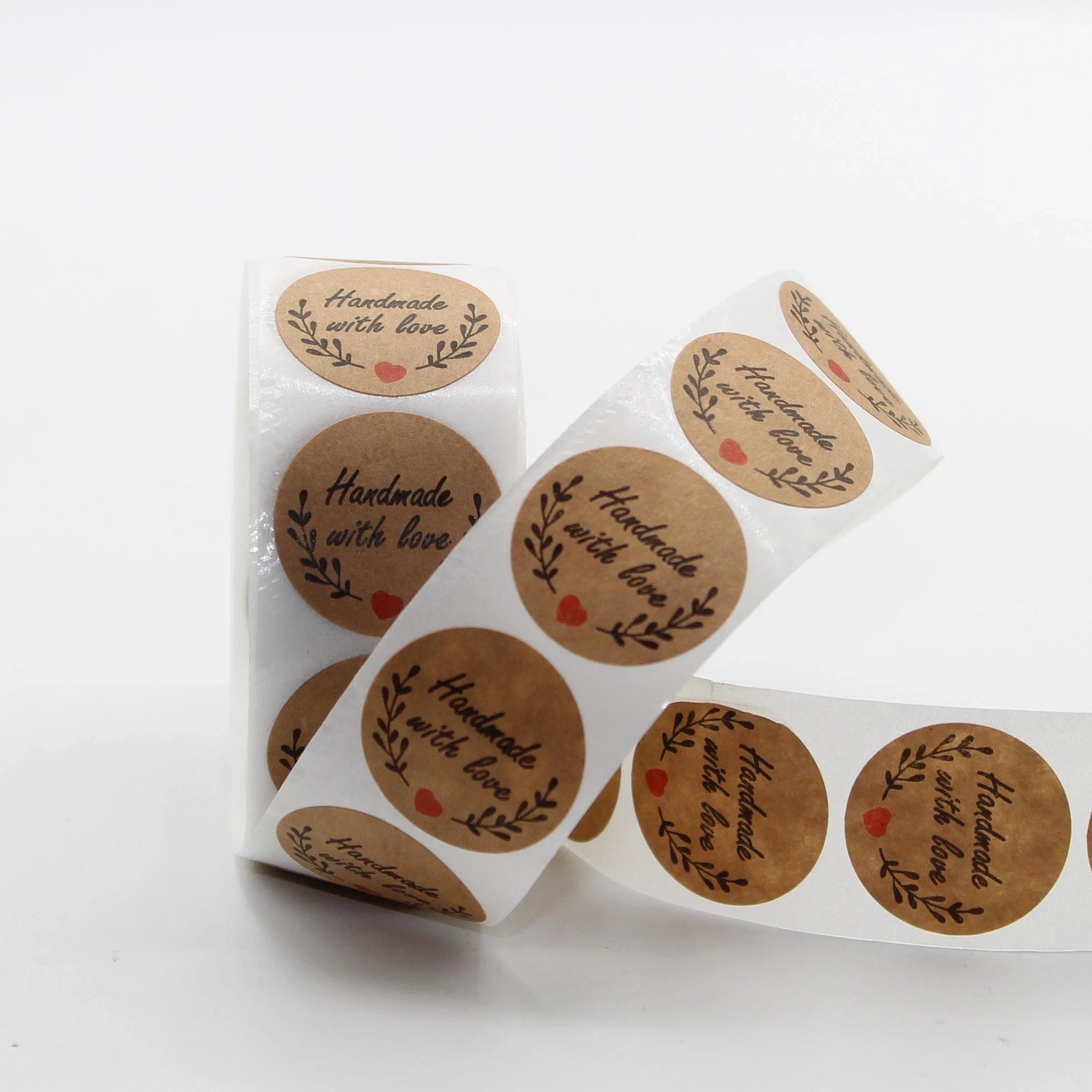 Roll of 500 Sticky Paper Labels "Handmade" - ACCESSOIRES LEDUC