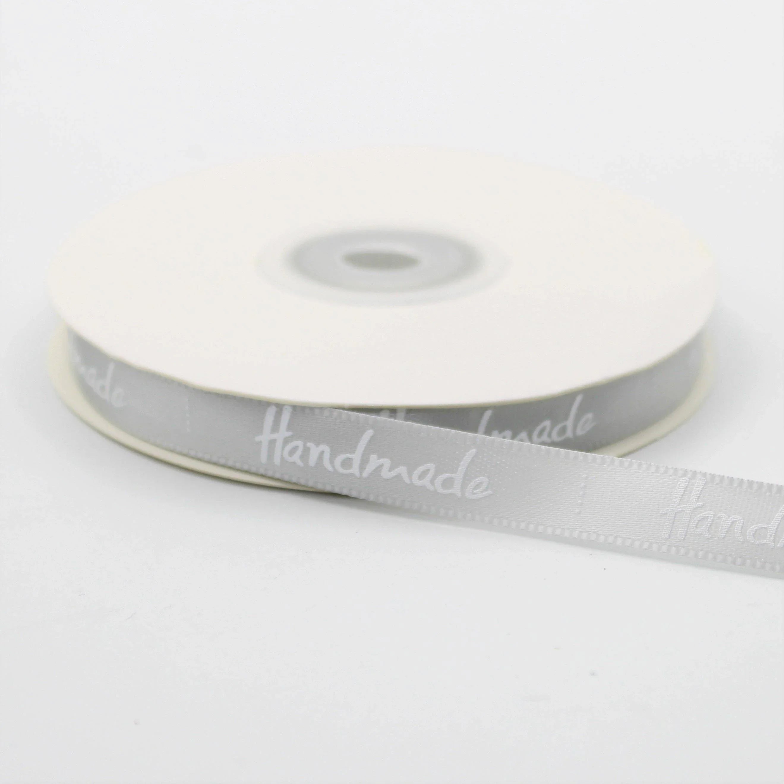 22 meters Roll of Satin Tape 10mm Labels , Printed "Handmade" - ACCESSOIRES LEDUC