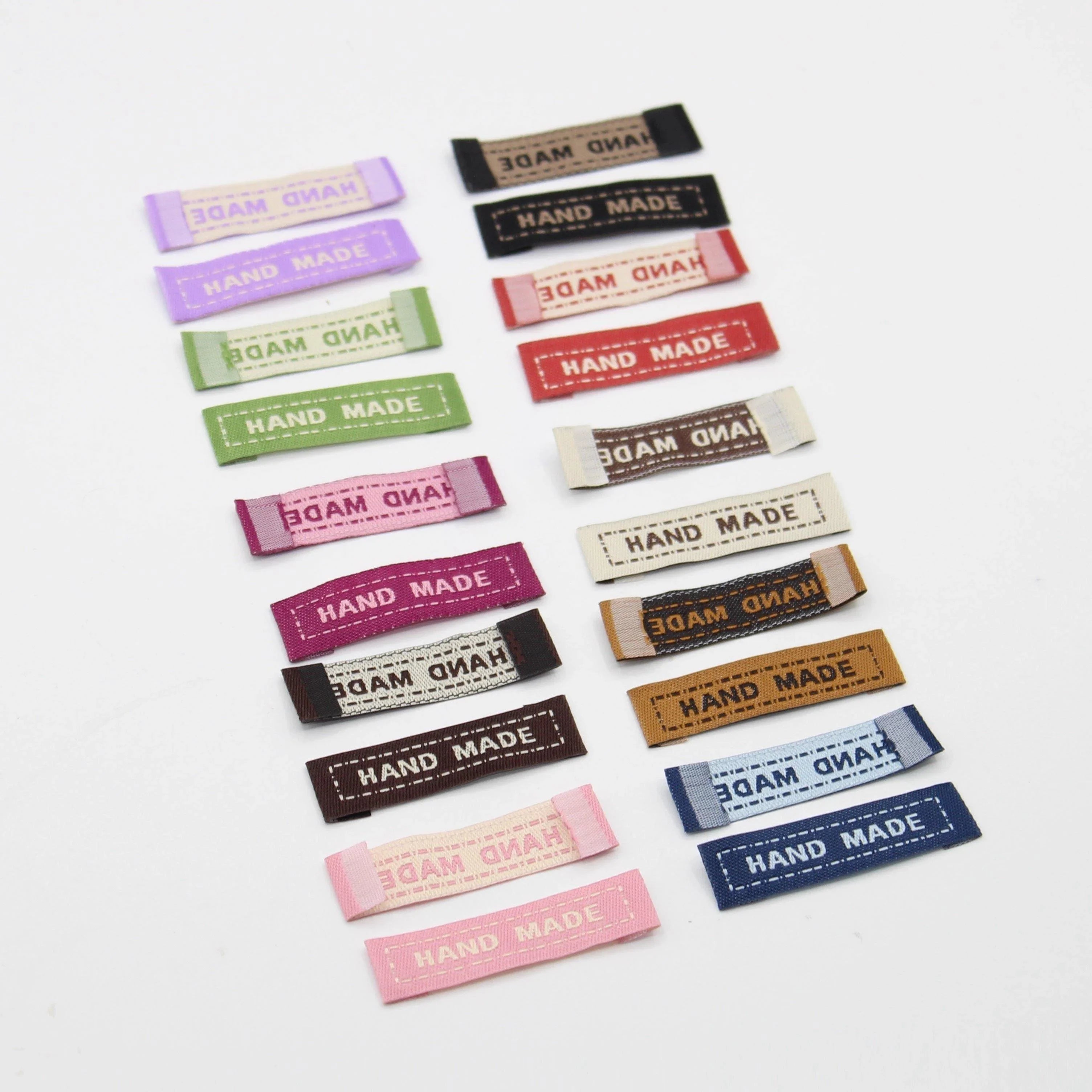 50 Woven Labels "Handmade" Size 45x10mm - ACCESSOIRES LEDUC