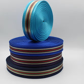 5 meters Fancy Striped Webbing 30mm #RUB1913 - ACCESSOIRES LEDUC BV