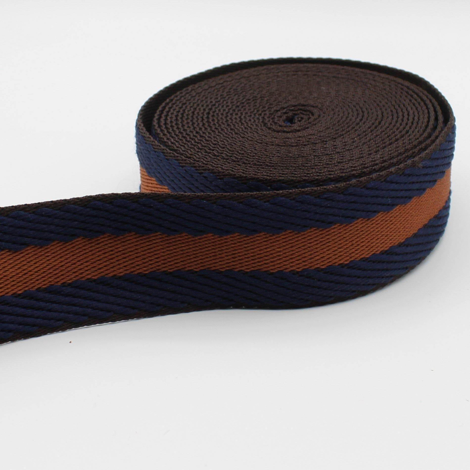 5 meters Herringbone Striped Webbing 40mm #RUB1914 - ACCESSOIRES LEDUC BV