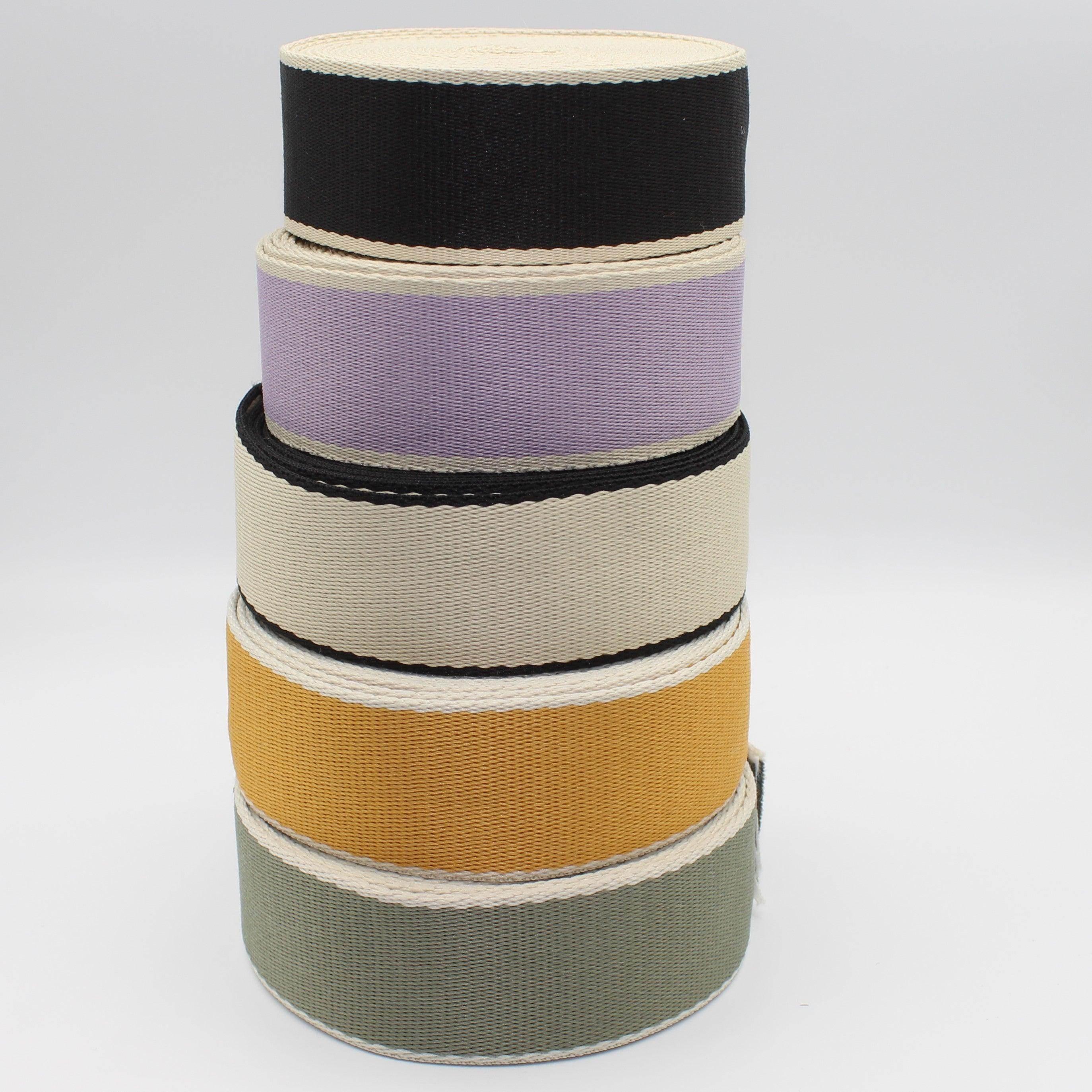5 meters Bicolor Fine Webbing 38mm #RUB1935 - ACCESSOIRES LEDUC BV