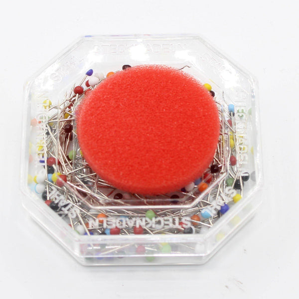 Glass Head Pins 0.65*30mm - MultiColour - Box with foam - 20g - ACCESSOIRES LEDUC BV