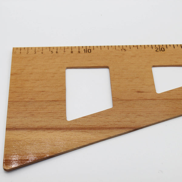 Triangle wooden ruler with cm marking - ACCESSOIRES LEDUC BV