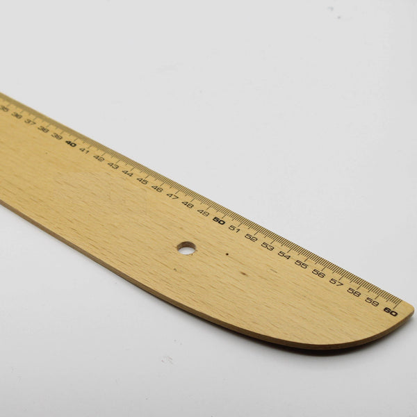 Curved wooden ruler with marking in cm - ACCESSOIRES LEDUC BV