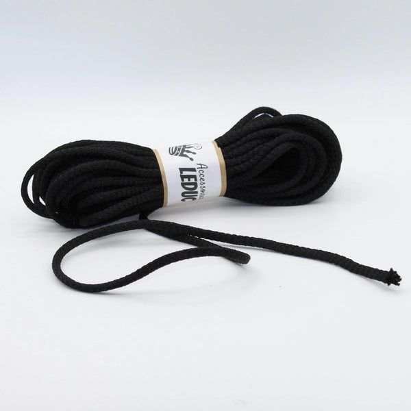 5 meters High Quality Black Cord 6MM - ACCESSOIRES LEDUC BV