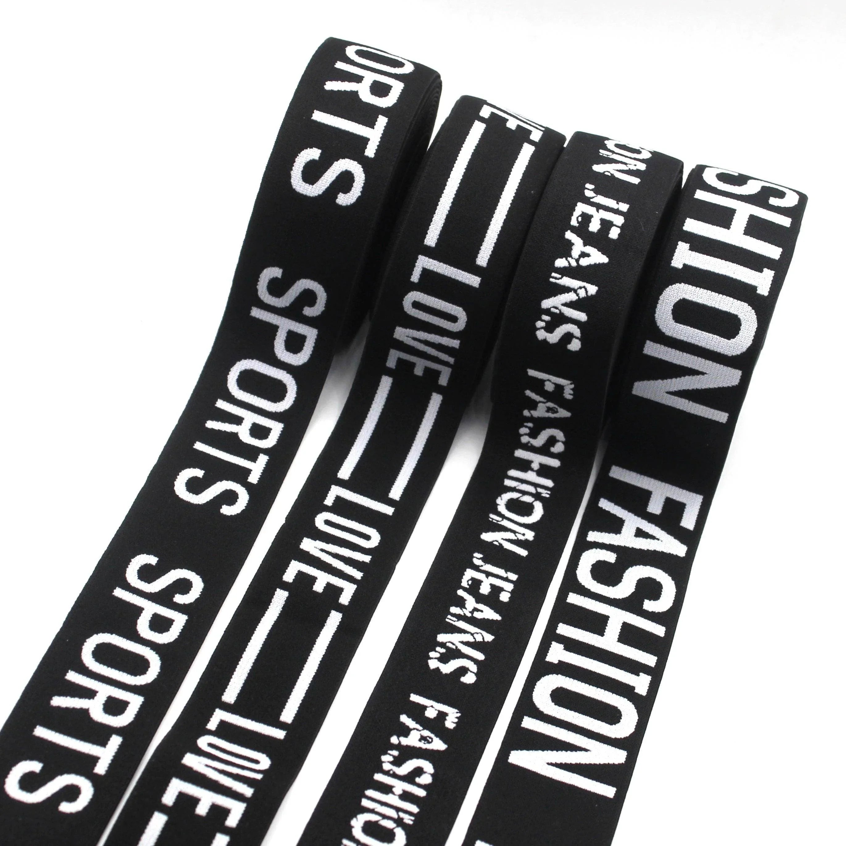 Black Elastic with Generic Logo 40mm #ELA3523 - ACCESSOIRES LEDUC BV