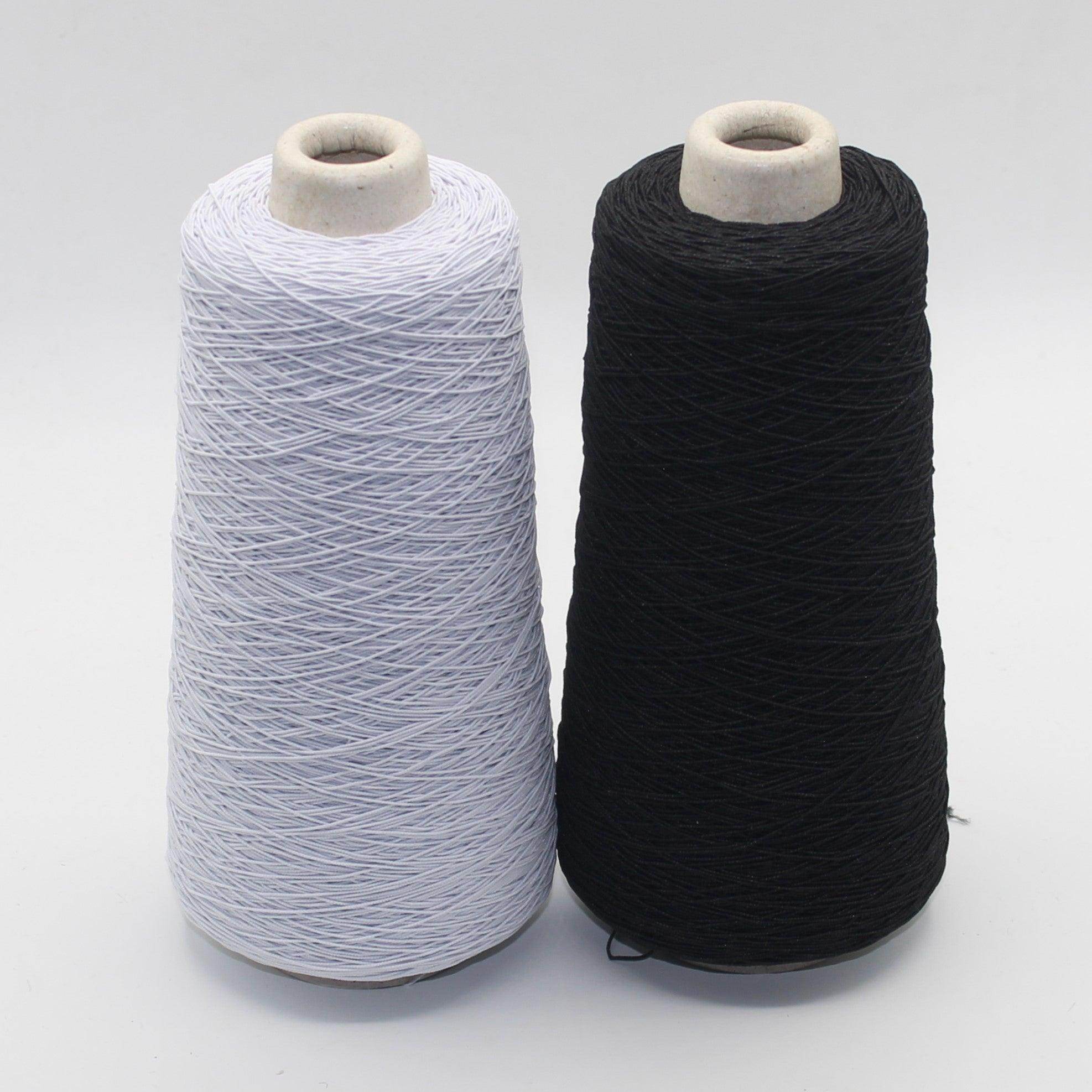 900mt of 0.5mm Shirring Elastic Yarn Black or White - ACCESSOIRES LEDUC BV