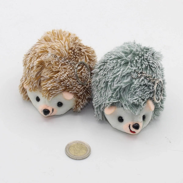 2 hedgehog plush toys with a key ring - ACCESSOIRES LEDUC BV