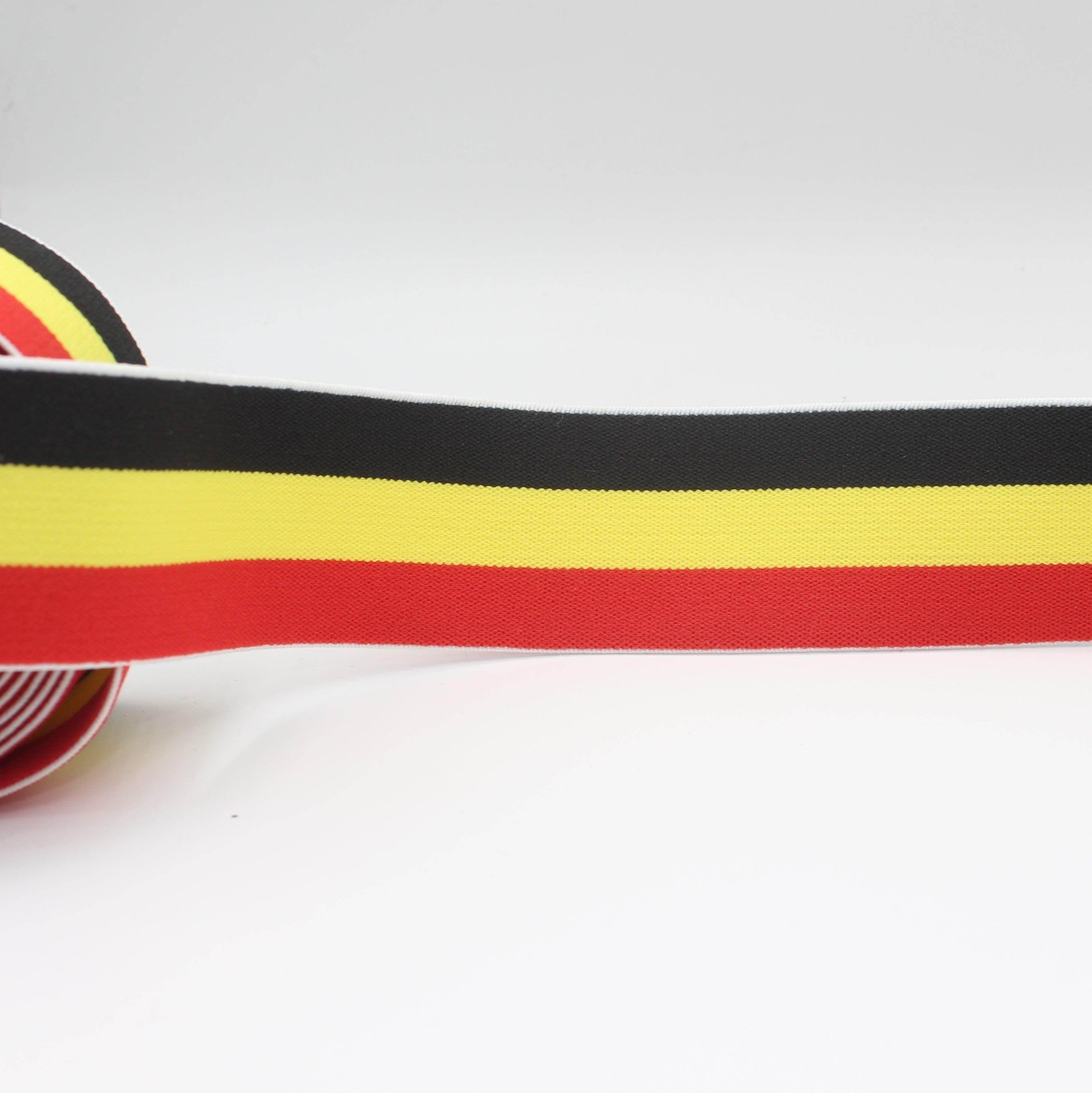 40mm Belgian Flag Elastic - Belgium - ACCESSOIRES LEDUC BV