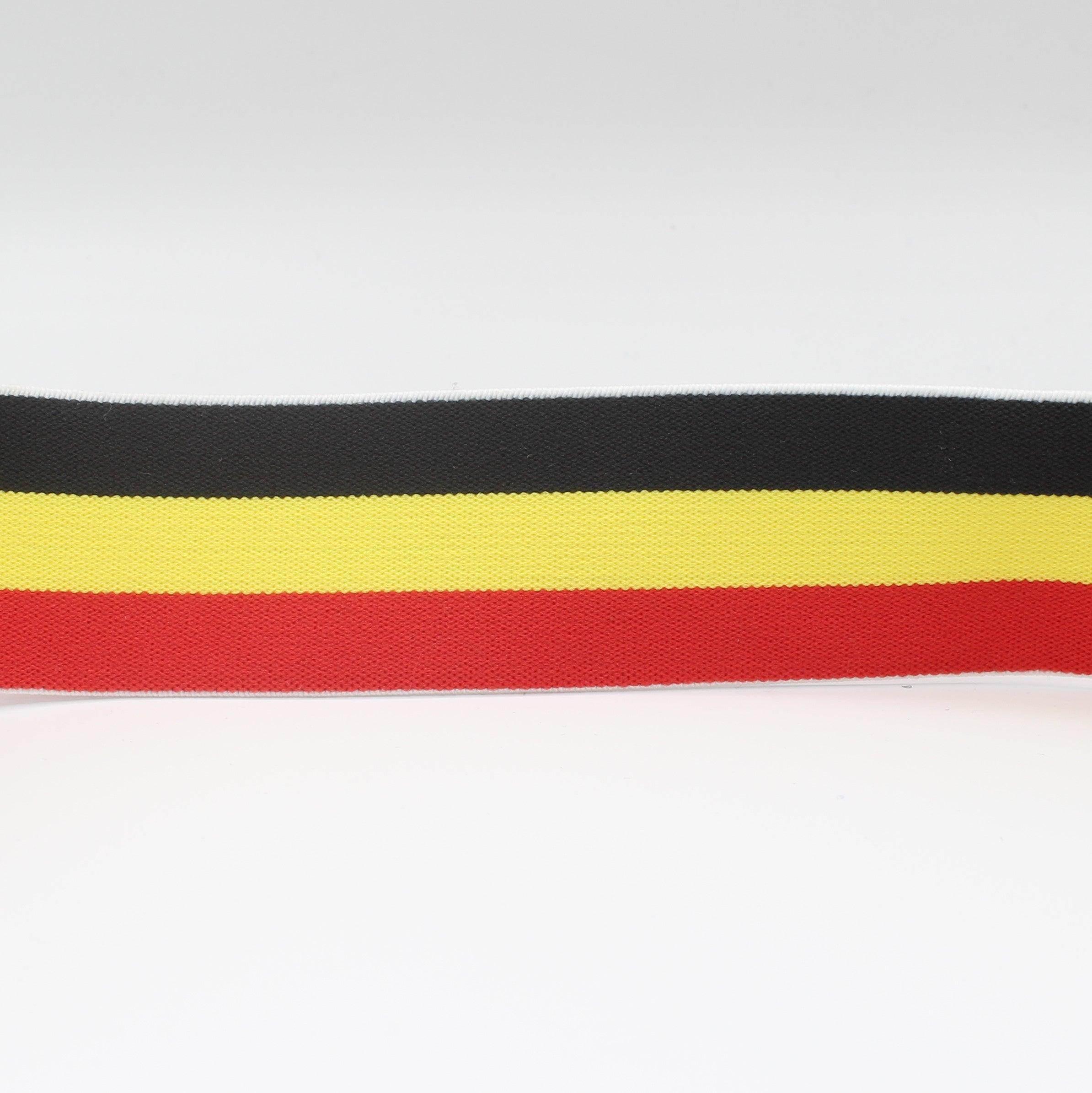 40mm Belgian Flag Elastic - Belgium - ACCESSOIRES LEDUC BV