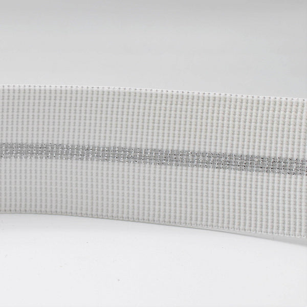 5 meters Striped Lurex Elastic 50mm - ACCESSOIRES LEDUC BV