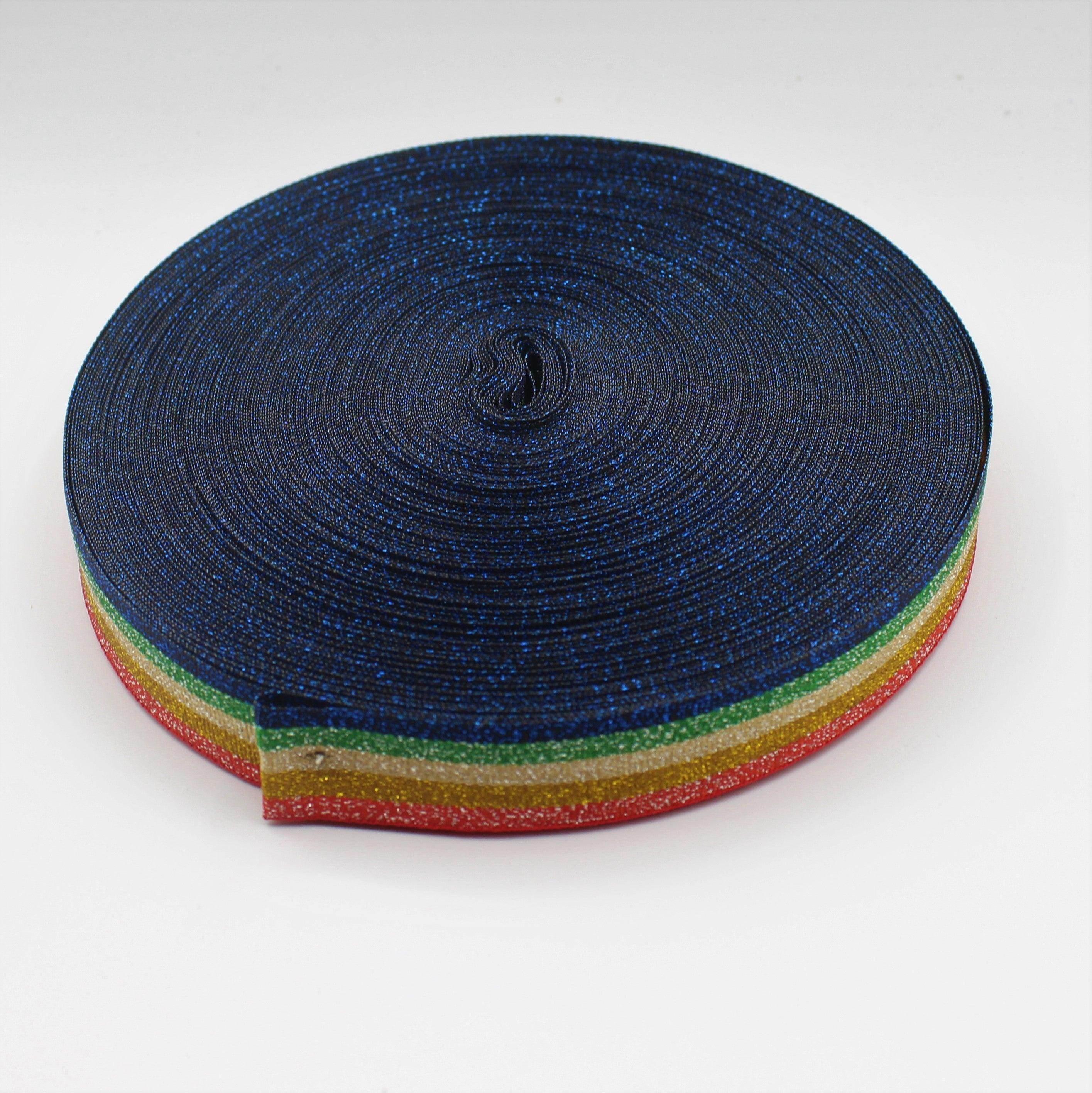 25 M Lurex Rainbow Ribbon 20mm - ACCESSOIRES LEDUC BV