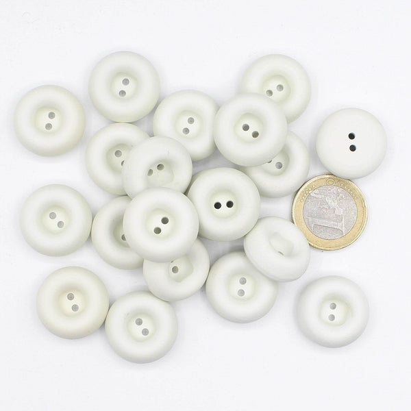 Polyester Grey Hollow Stone Button 2 holes #KP24009 - ACCESSOIRES LEDUC BV
