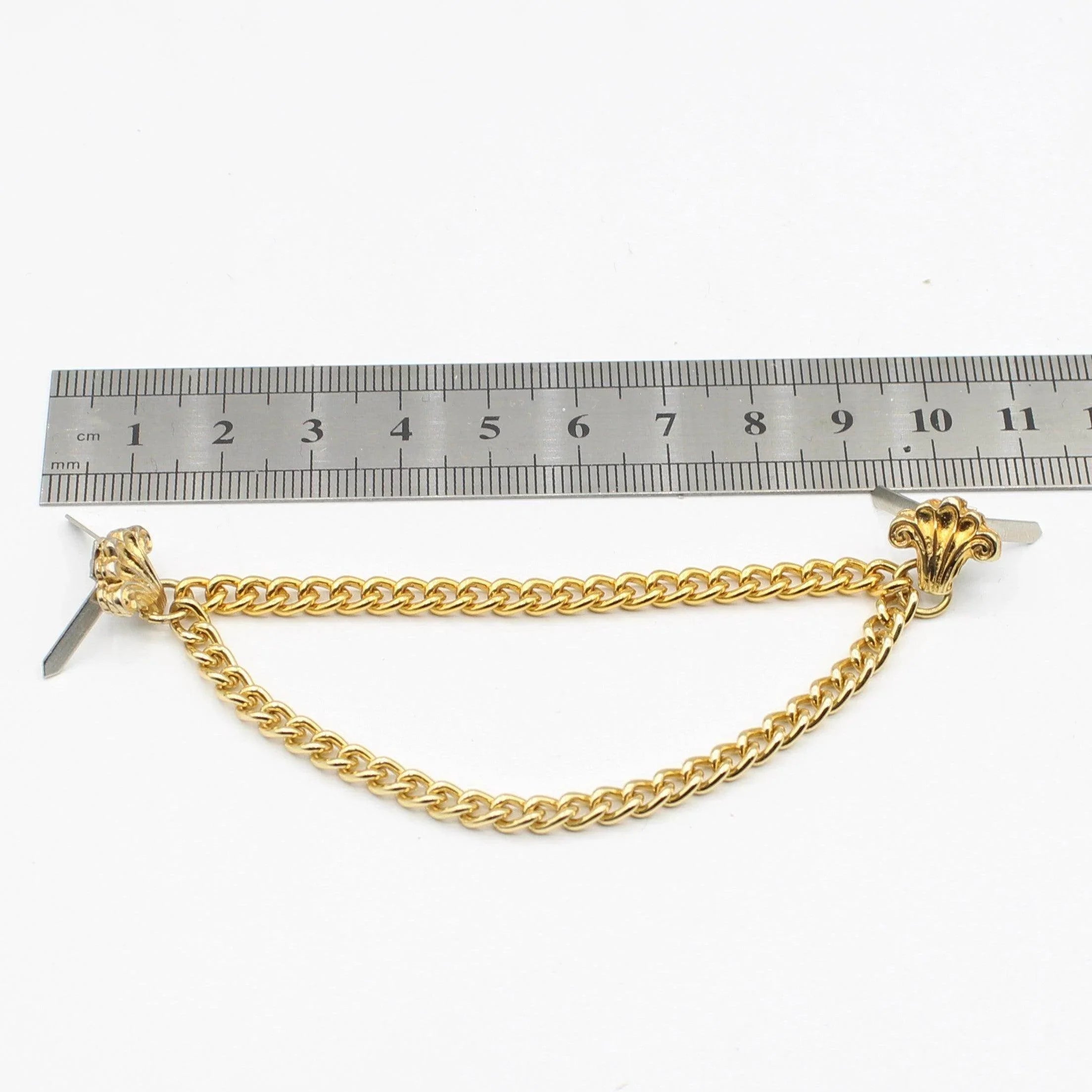 1 Golden Chains with Iris Flowers 10cm - ACCESSOIRES LEDUC BV