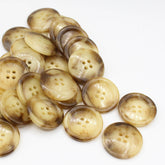 Polyester Marble Button 2 Colors Brown 4 Holes #KP44007 - ACCESSOIRES LEDUC BV