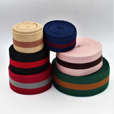 5 meters Cotton Striped Webbing 50mm #RUB1918 - ACCESSOIRES LEDUC BV