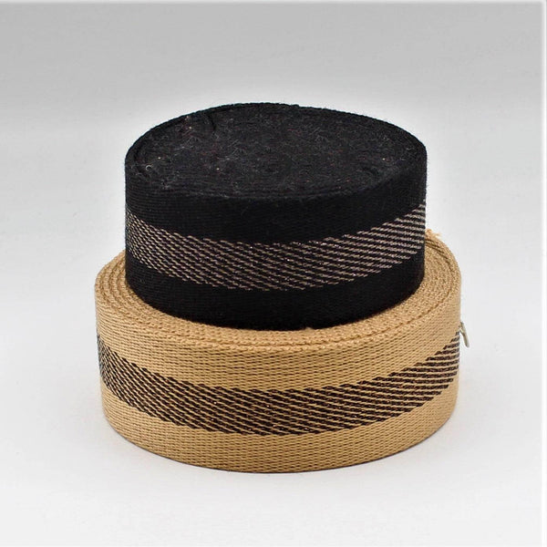 5 meters Big Lurex Striped Webbing 34mm #RUB1942 - ACCESSOIRES LEDUC BV