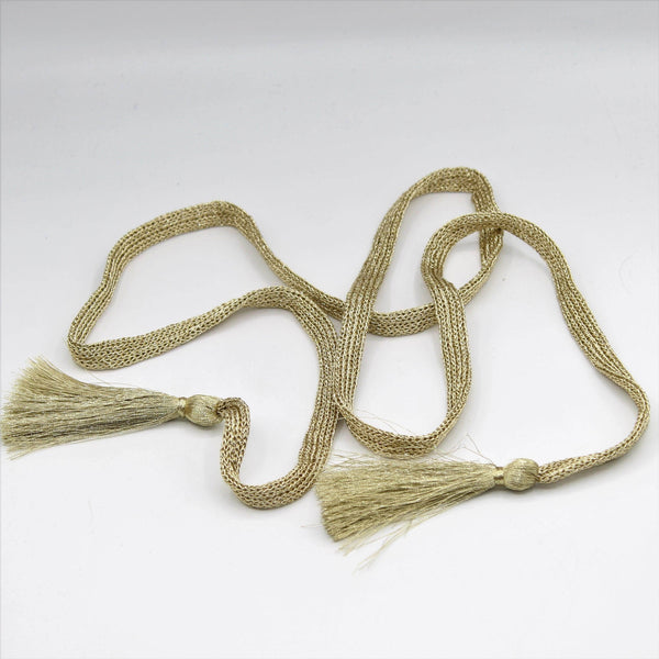 120cm Gold Cord with 2 Golden Tassels (7cm) - ACCESSOIRES LEDUC BV