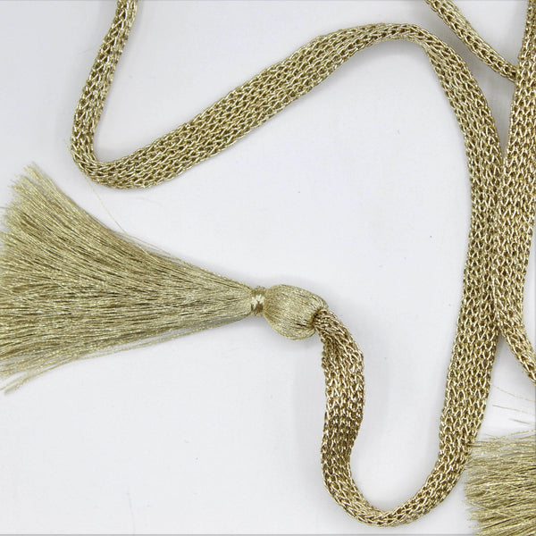 120cm Gold Cord with 2 Golden Tassels (7cm) - ACCESSOIRES LEDUC BV