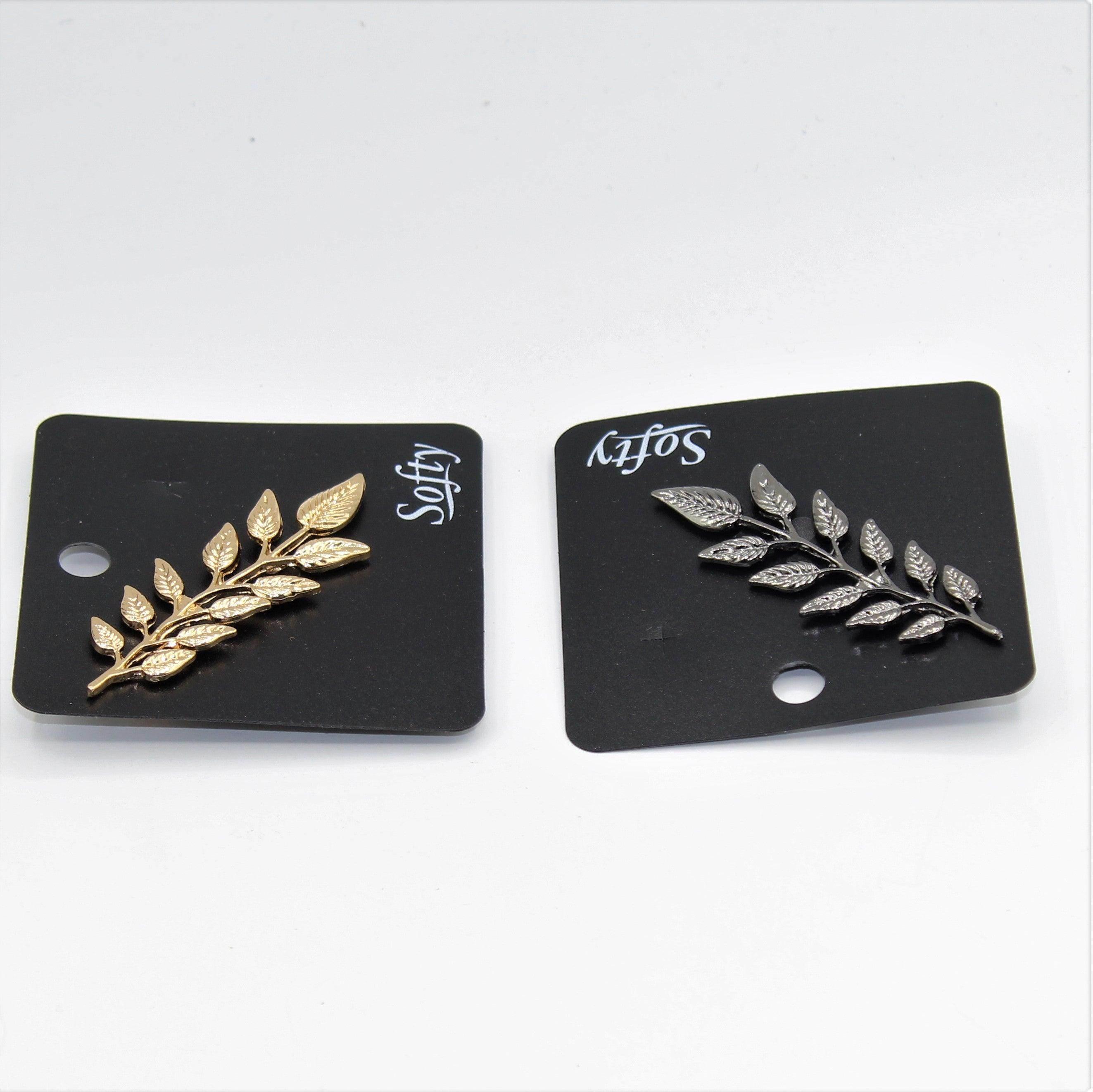 Silver or Gold Metalic Brooches (65 mm) with Pin - ACCESSOIRES LEDUC BV